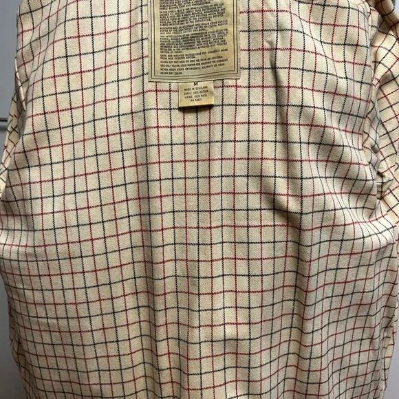 New wax cotton raincoat green lined hood Scotland Wathne MED / Barbour quality - Picture 15 of 16